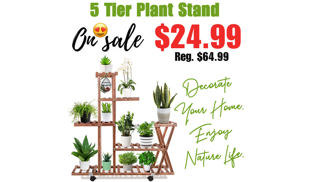 5 Tier Plant Stand Only $24.99 Shipped on Amazon (Regularly $64.99)