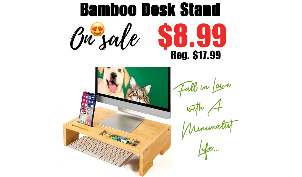 Bamboo Desk Stand Only $8.99 Shipped on Amazon (Regularly $17.99)