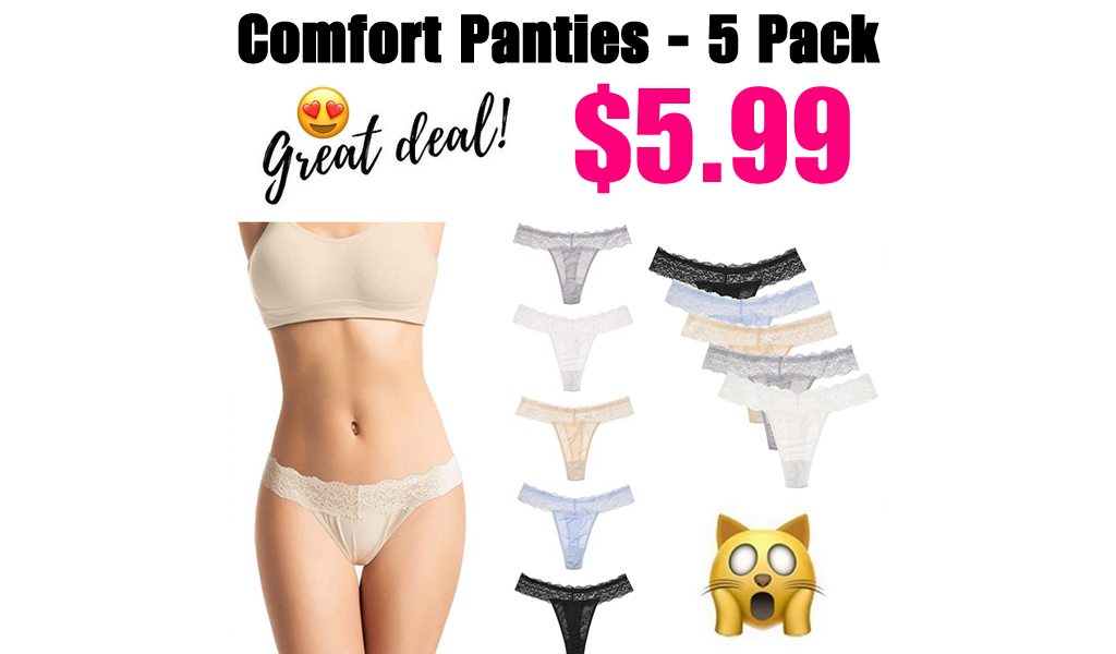 Comfort Panties - 5 Pack Only $5.99 Shipped on Amazon