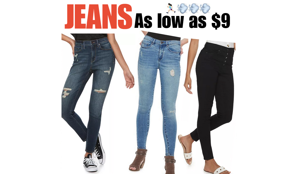 Jeans from $9 on Kohls.com