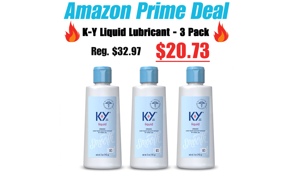 K-Y Liquid Personal Lubricant - 3 Pack for just $20.73 (regularly $32.97)