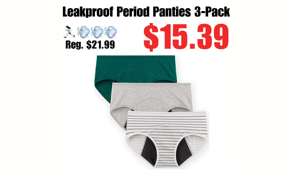 Leakproof Period Panties 3-Pack Only $15.39 on Amazon (Regularly $21.99)