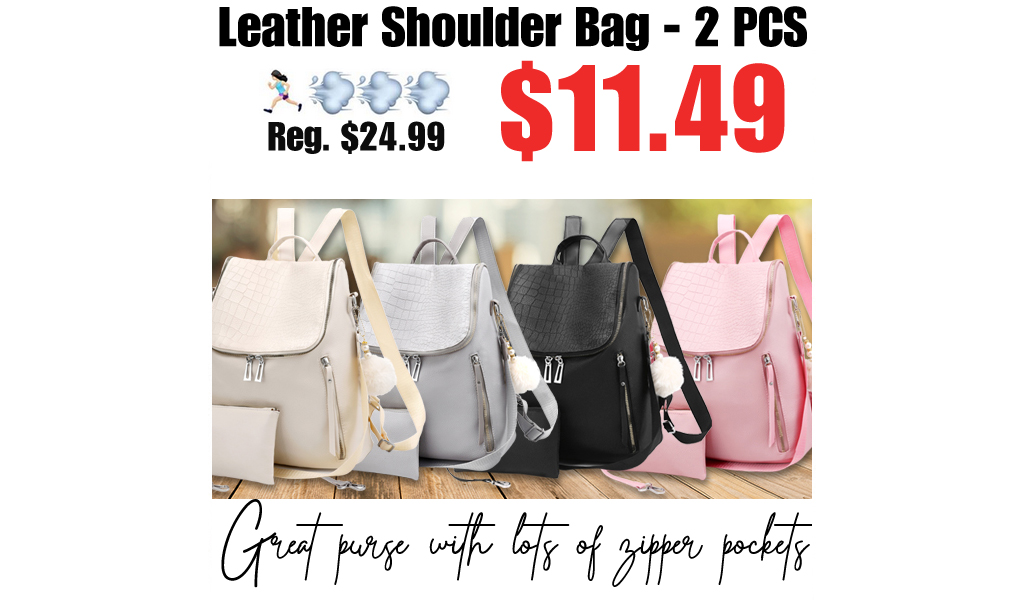 Leather Shoulder Bag - 2 PCS Only $11.49 Shipped on Amazon (Regularly $24.99)
