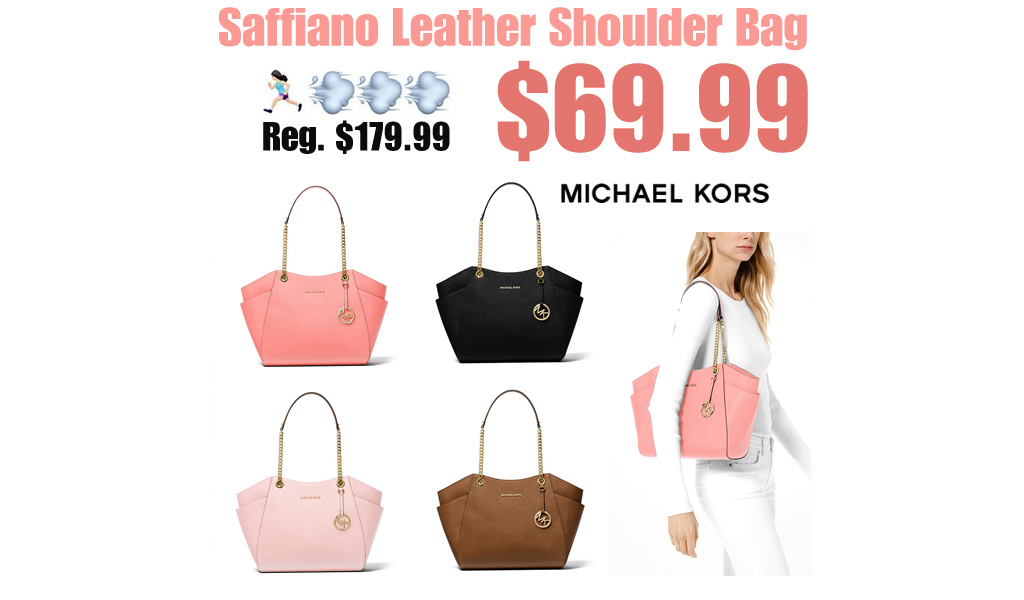 Saffiano Leather Shoulder Bag Only $69.99 on MichaelKors.com (Regularly $179.99)