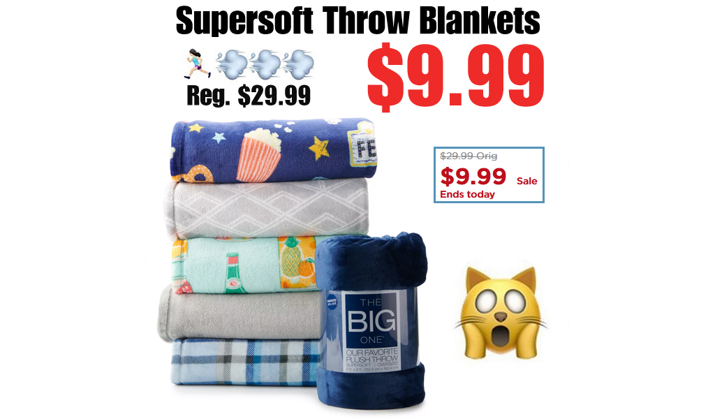 The Big One Supersoft Throw Blankets Only $9.99 at Kohl’s (Regularly $29.99)