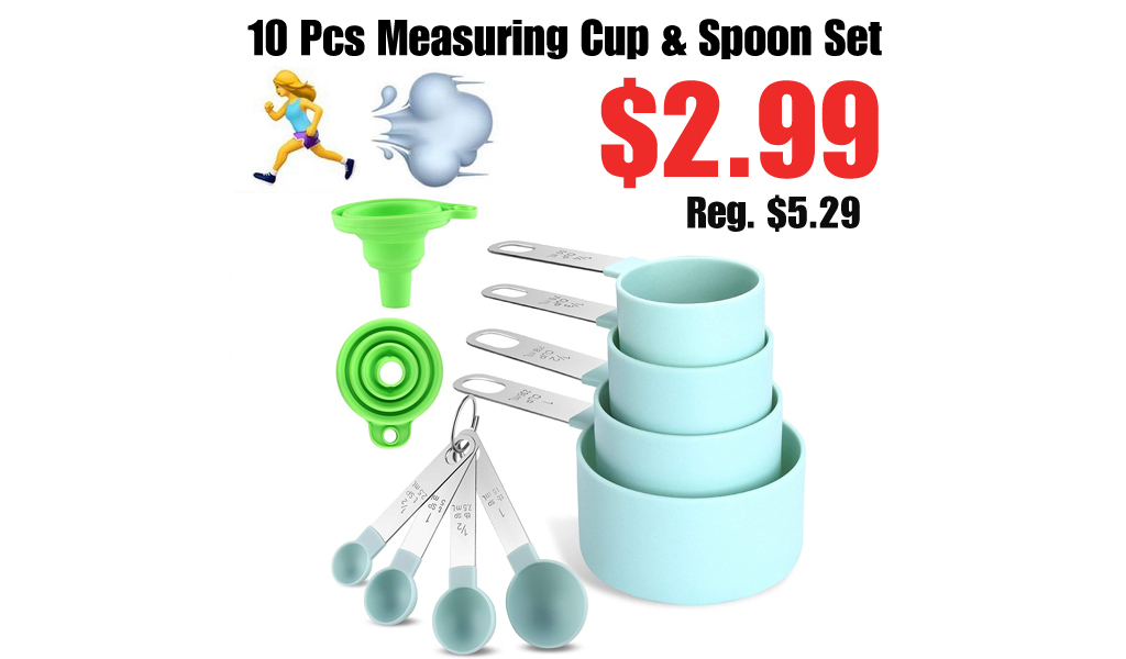 10Pcs Measuring Cup and Spoon Set Only $2.99 Shipped on Amazon (Regularly $5.29)