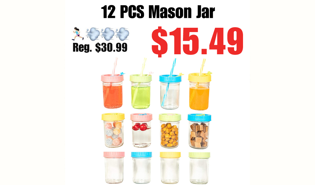12 PCS Mason Jar Only $15.49 Shipped on Amazon (Regularly $30.99)