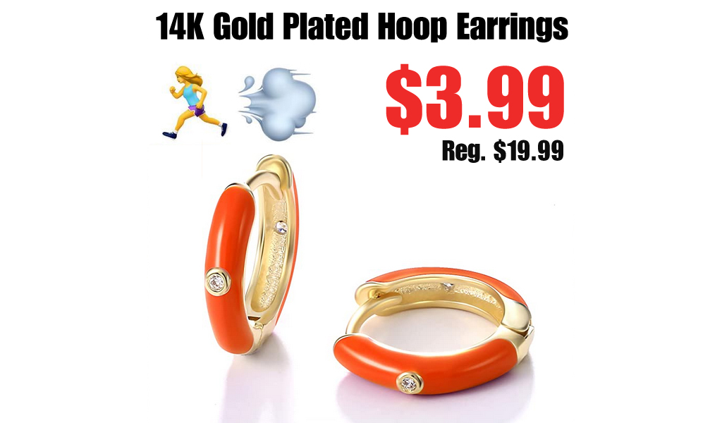 14K Gold Plated Hoop Earrings Only $3.99 on Amazon (Regularly $19.99)