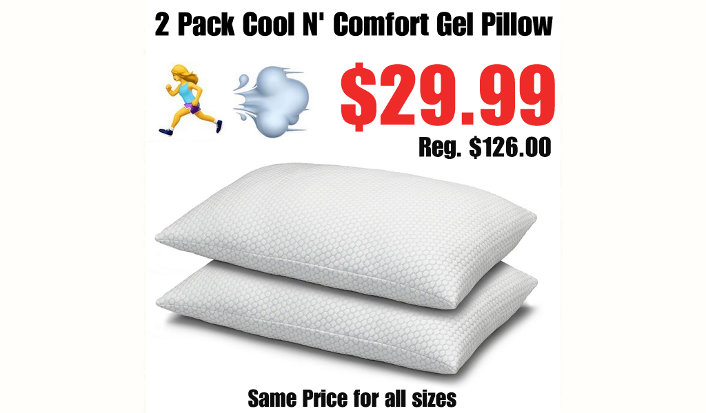 2 Pack Cool N' Comfort Gel Pillow Only $29.99 on Macys.com (Regularly $126.00)