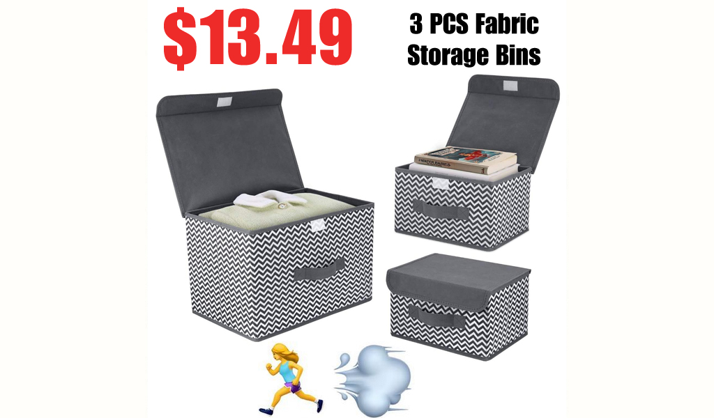 3 PCS Fabric Storage Bins Only $13.49 Shipped on Amazon (Regularly $26.99)