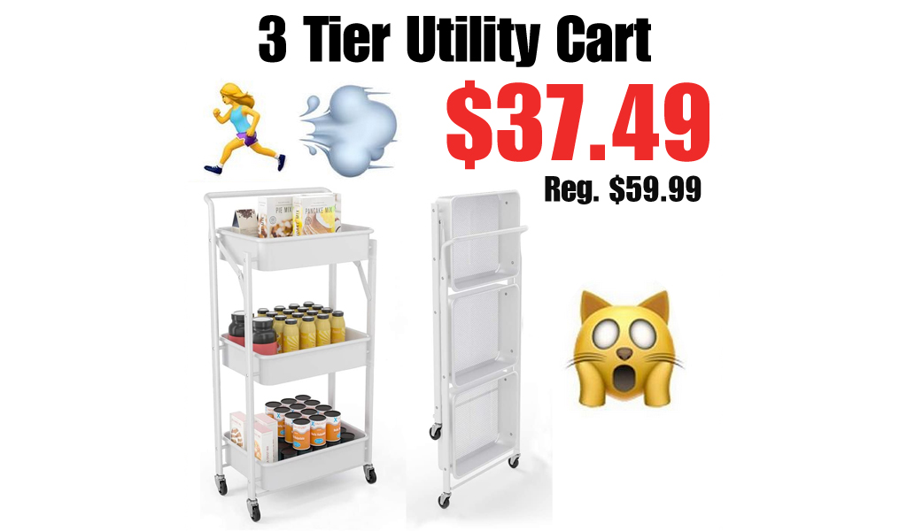 3 Tier Utility Cart Only $37.49 Shipped on Amazon (Regularly $59.99)