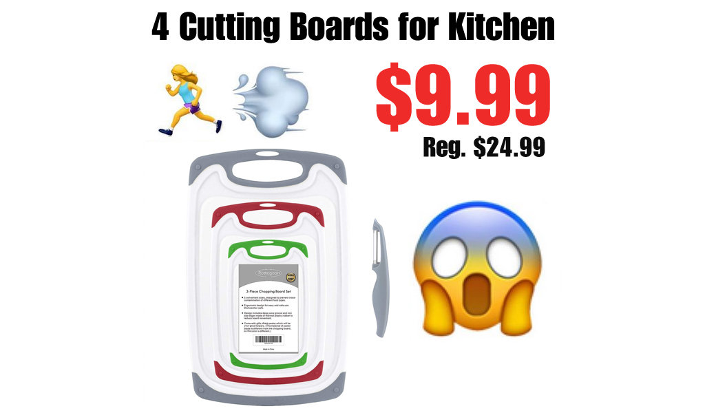 4 Cutting Boards for Kitchen Only $9.99 Shipped on Amazon (Regularly $24.99)