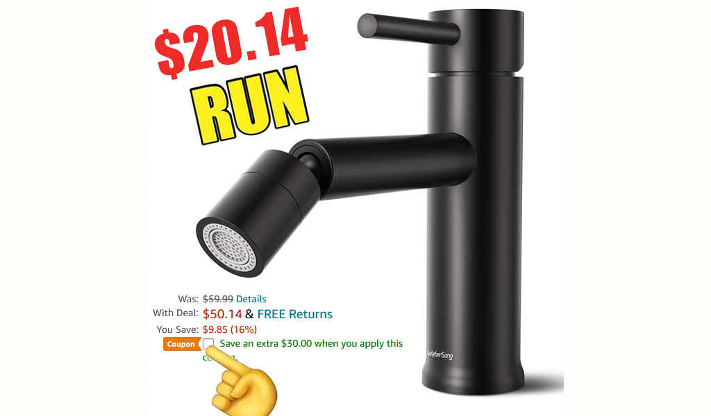 Bathroom Sink Faucet Only $20.14 Shipped on Amazon (Regularly $59.99)