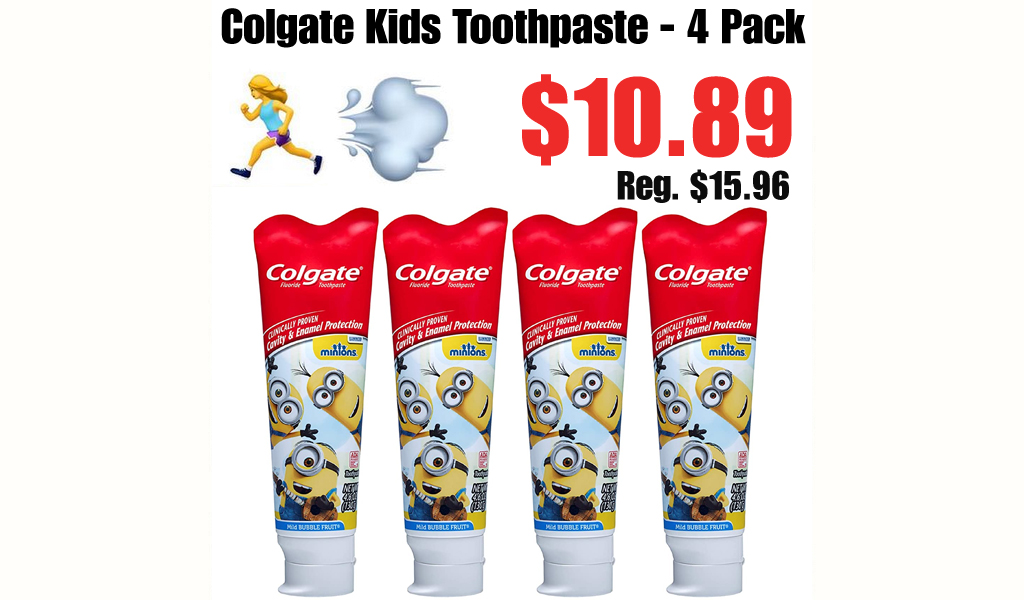 Colgate Kids Toothpaste 4-Pack Just $10.89 Shipped on Amazon (Regularly $16)