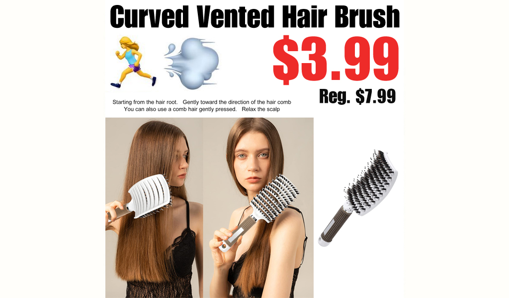 Curved Vented Hair Brush Only $3.99 Shipped on Amazon (Regularly $7.99)