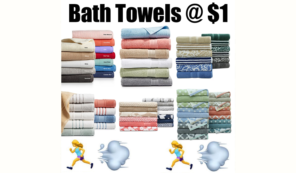 Highly Rated Bath Towels from $1.00 on Macys