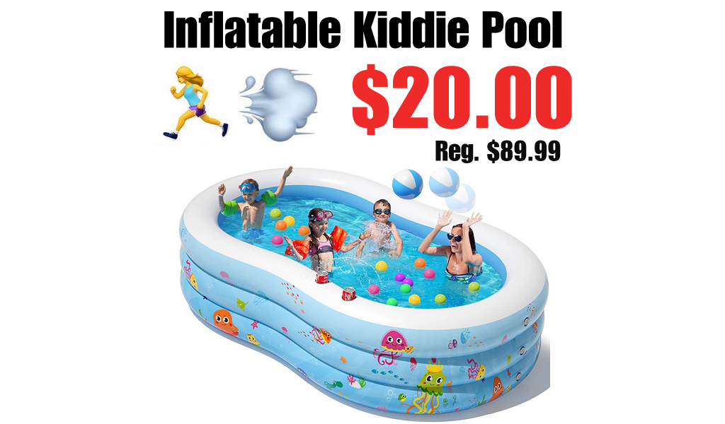 Inflatable Kiddie Pool Only $20.00 on Amazon (Regularly $89.99)