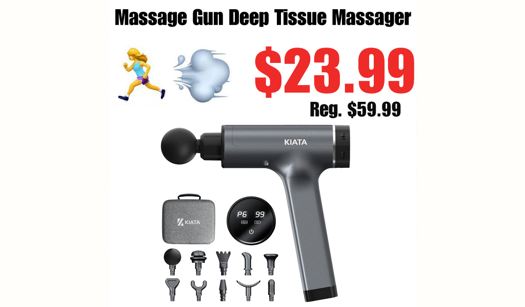 Massage Gun Deep Tissue Massager Only $23.99 Shipped on Amazon (Regularly $59.99)
