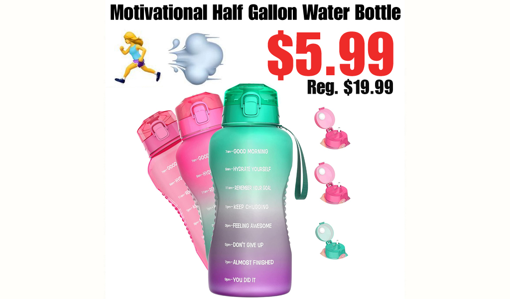 Motivational Half Gallon Water Bottle Only $5.99 Shipped on Amazon (Regularly $19.99)