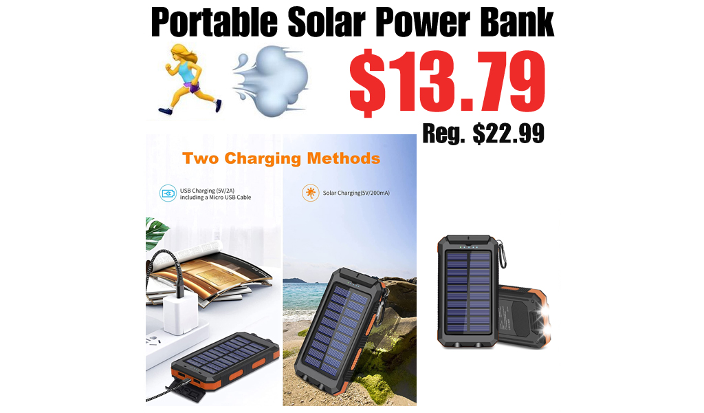 Portable Solar Power Bank Only $13.79 Shipped on Amazon (Regularly $22.99)