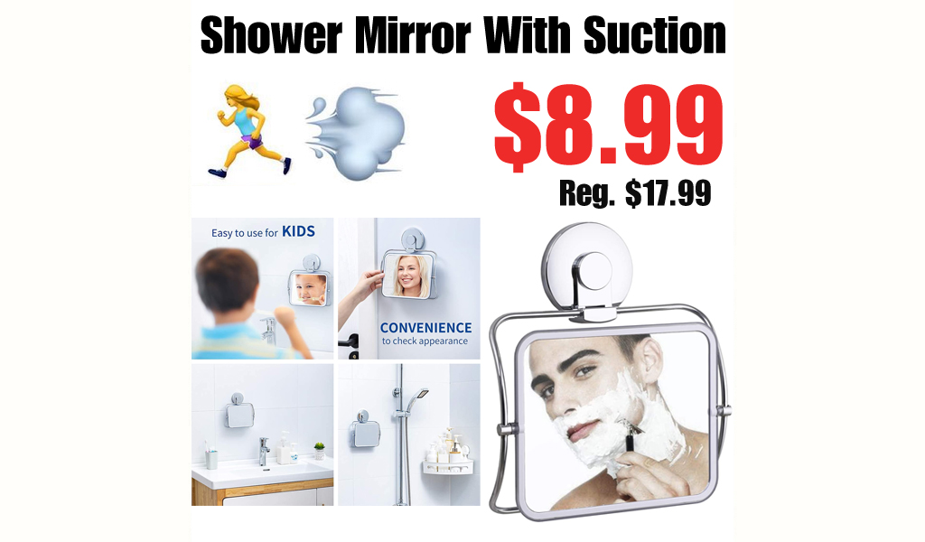 Shower Mirror With Suction Only $8.99 Shipped on Amazon (Regularly $17.99)