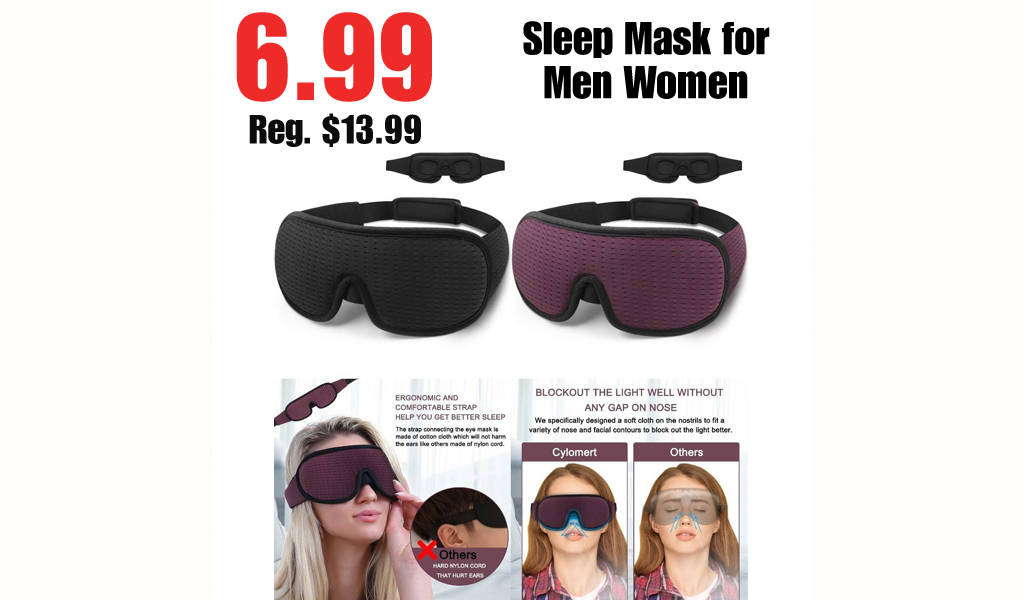 Sleep Mask for Men Women Only $6.99 on Amazon (Regularly $13.99)