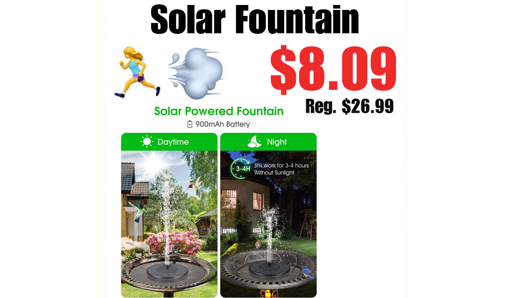 Solar Fountain Only $8.09 Shipped on Amazon (Regularly $26.99)