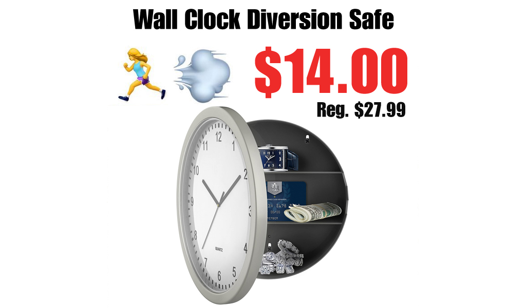 Wall Clock Diversion Safe Only $14.00 Shipped on Amazon (Regularly $27.99)