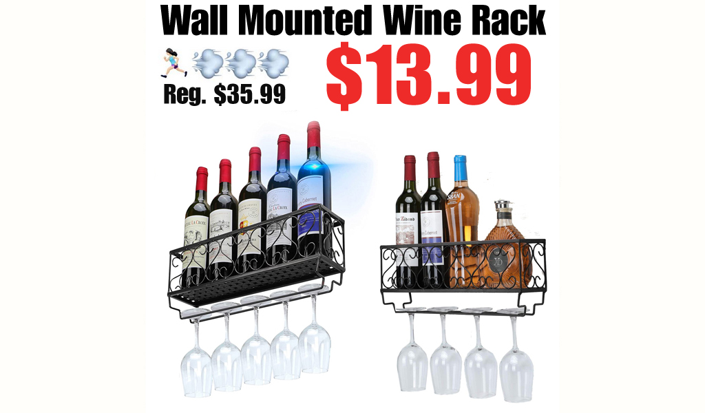 Wall Mounted Wine Rack Only $13.99 Shipped on Amazon (Regularly $35.99)