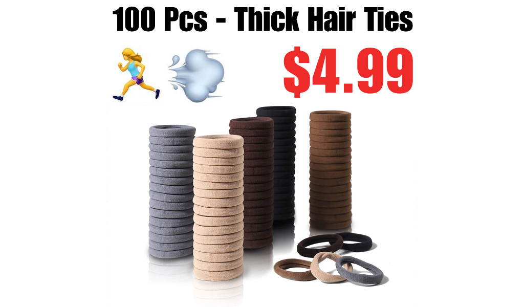100 Pcs - Thick Hair Ties Only $4.99 Shipped on Amazon