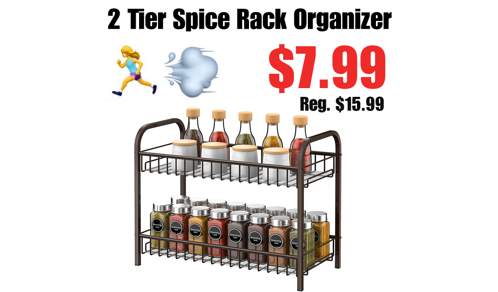 2 Tier Spice Rack Organizer Only $7.99 Shipped on Amazon (Regularly $15.99)