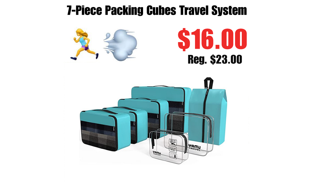7-Piece Packing Cubes Travel System Just $16 on Amazon (Regularly $23)