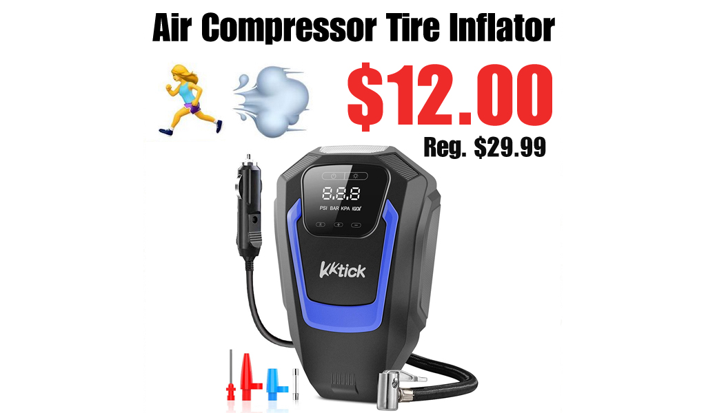 Air Compressor Tire Inflator Only $12.00 Shipped on Amazon (Regularly $29.99)