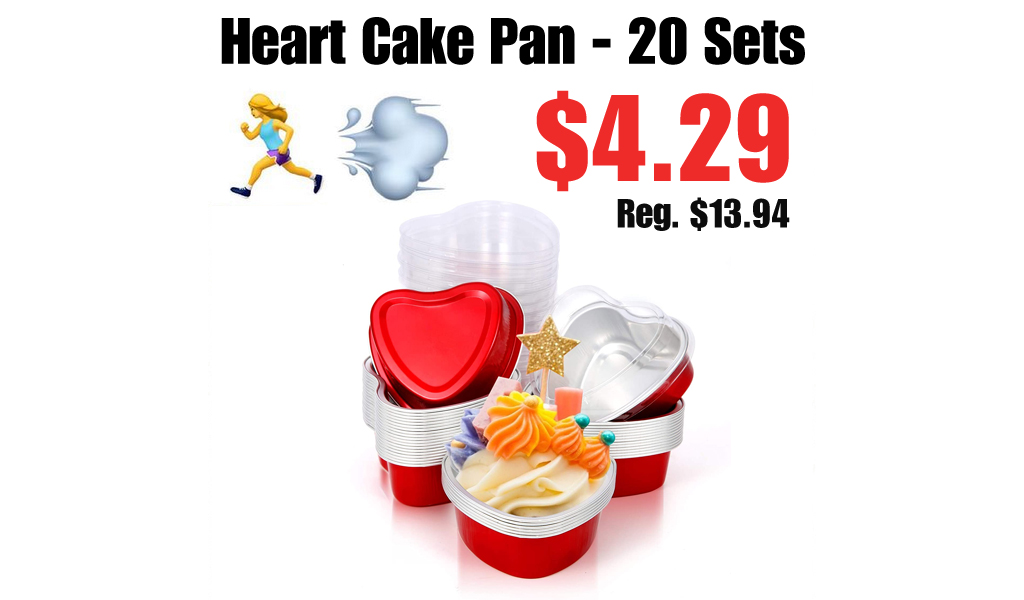 Aluminum Foil Heart Cake Pan - 20 Sets Only $4.29 Shipped on Amazon (Regularly $13.94)