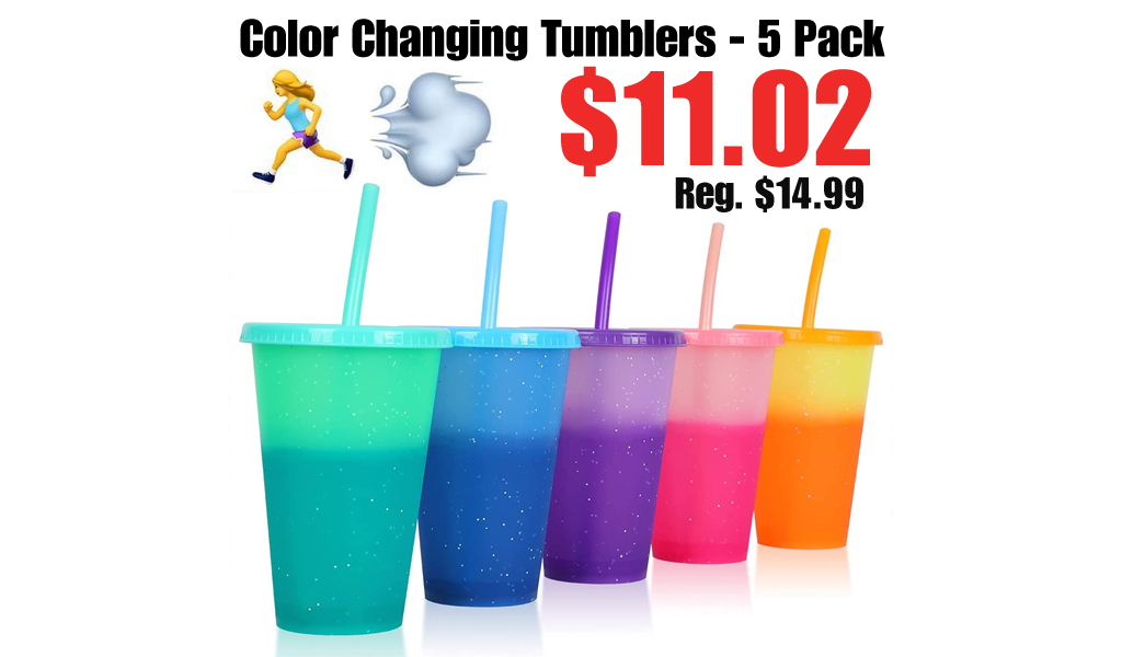Color Changing Tumblers - 5 Pack Only $11.02 Shipped on Amazon (Regularly $14.99)