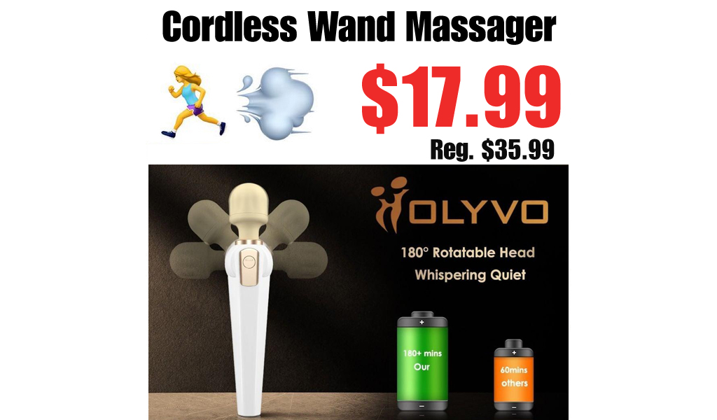 Cordless Wand Massager Only $17.99 Shipped on Amazon (Regularly $35.99)