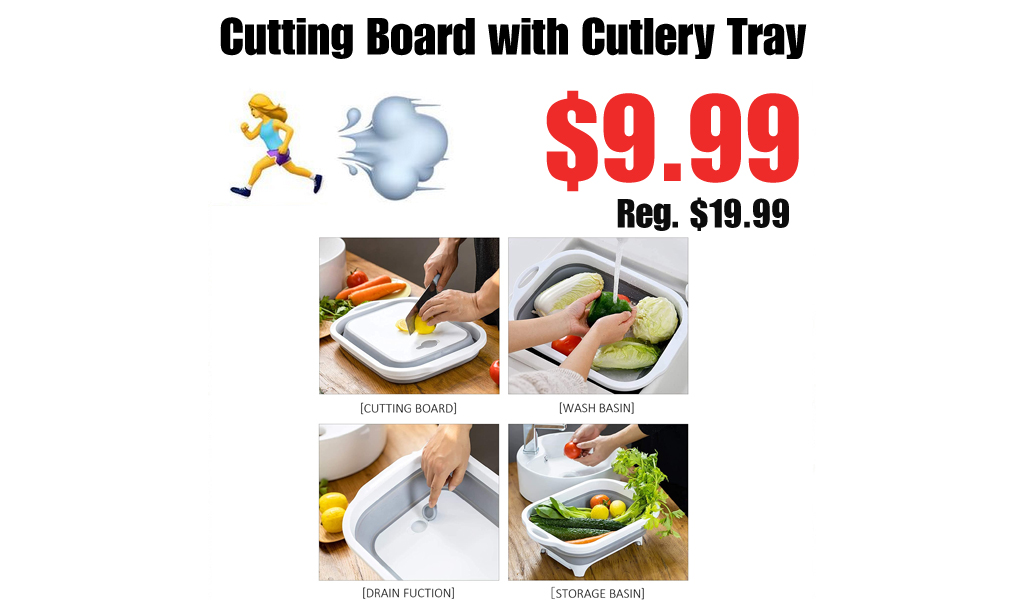 Cutting Board with Cutlery Tray Only $9.99 Shipped on Amazon (Regularly $19.99)