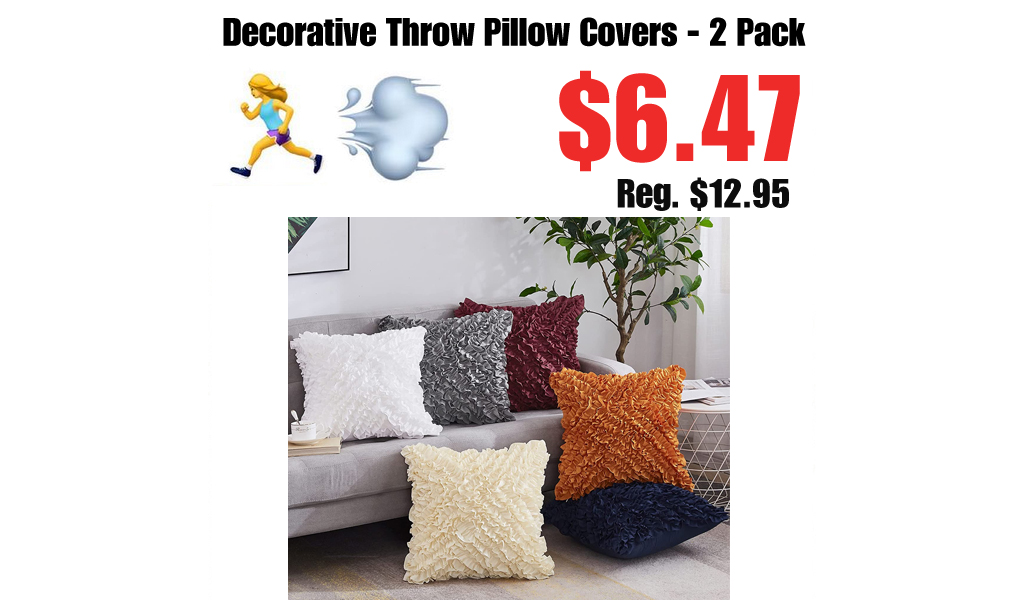 Decorative Throw Pillow Covers - 2 Pack Only $6.47 Shipped on Amazon (Regularly $12.95)