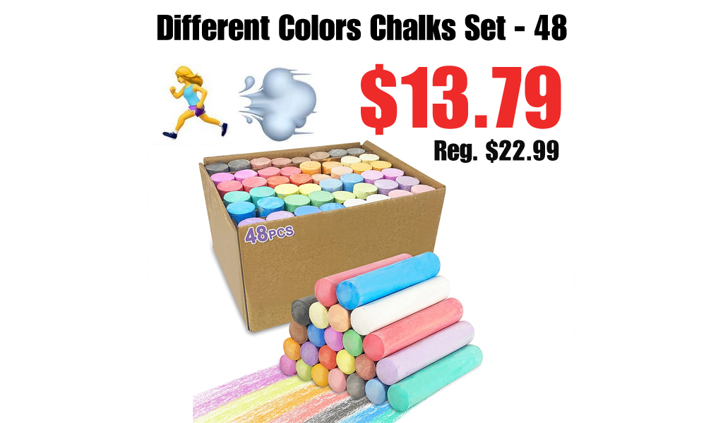 Different Colors Chalks Set - 48 Only $13.79 Shipped on Amazon (Regularly $22.99)