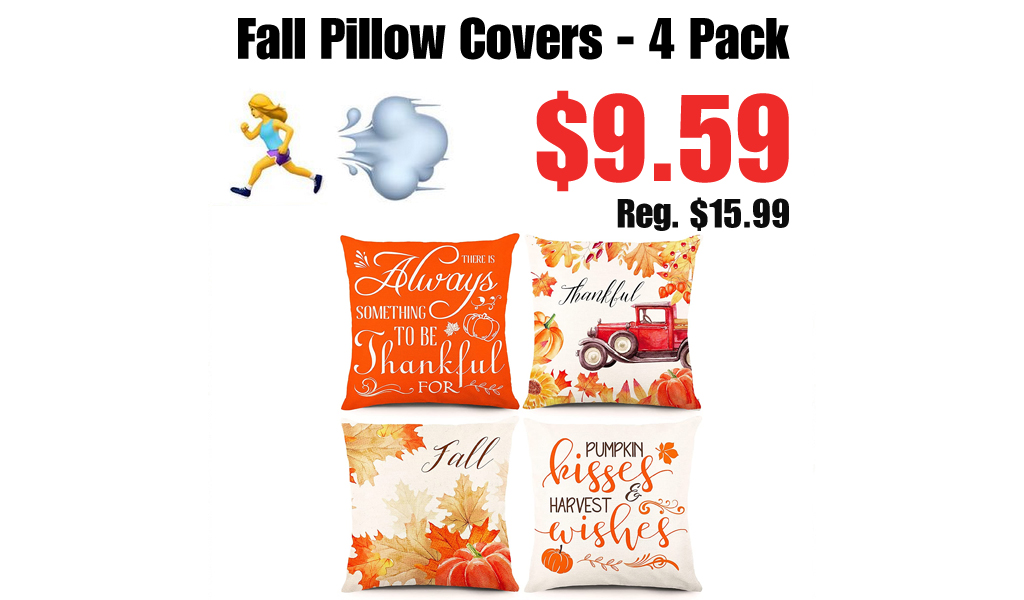 Fall Pillow Covers - 4 Pack Only $9.59 Shipped on Amazon (Regularly $15.99)