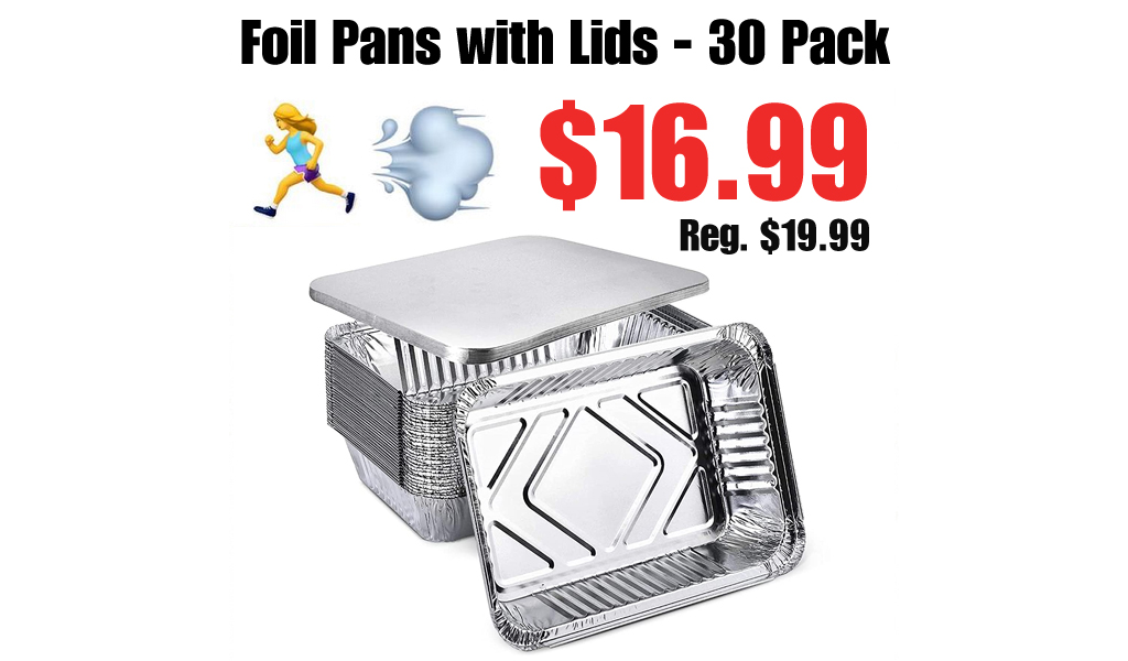 Foil Pans with Lids - 30 Pack Only $16.99 Shipped on Amazon (Regularly $19.99)