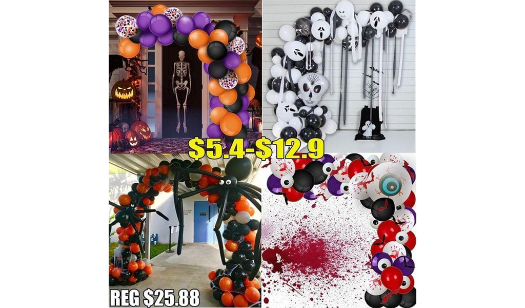 Halloween Balloon Arch Garland Kit For Halloween Day Party Decorations