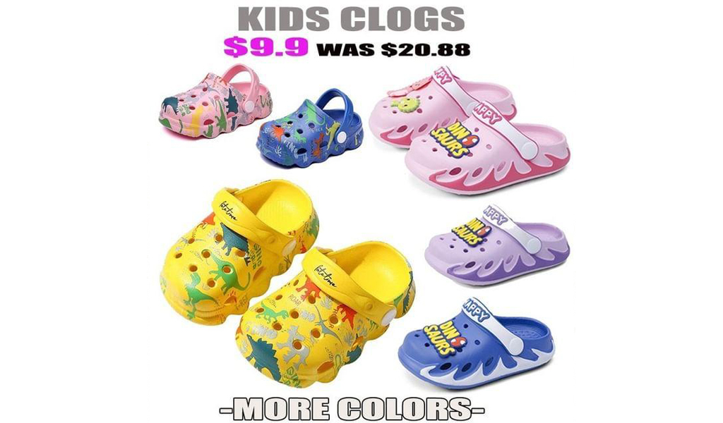 Kids Clogs Boys Girls Toddler Dinosaur Slip On Slide Garden Shoes+Free Shipping!