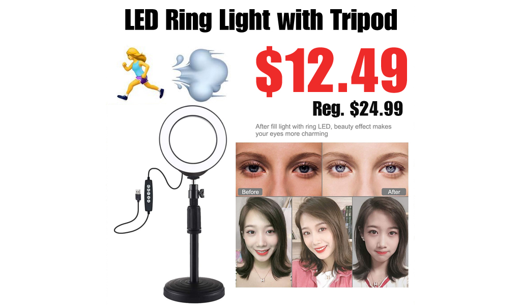 LED Ring Light with Tripod Stand Only $12.49 Shipped on Amazon (Regularly $24.99)