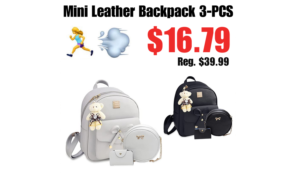 Mini Leather Backpack 3-PCS Only $16.79 Shipped on Amazon (Regularly $39.99)