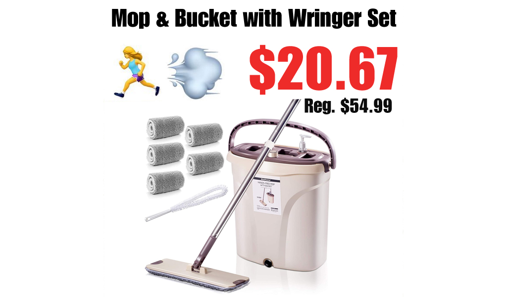 Mop and Bucket with Wringer Set Only $20.67 Shipped on Amazon (Regularly $54.99)