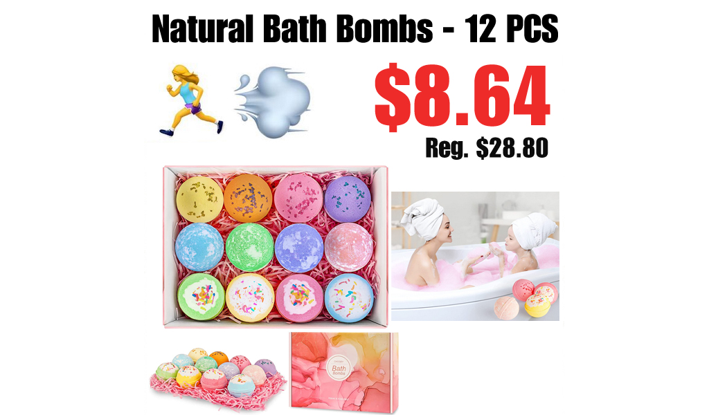 Natural Bath Bombs - 12 PCS Only $8.64 Shipped on Amazon (Regularly $28.80)
