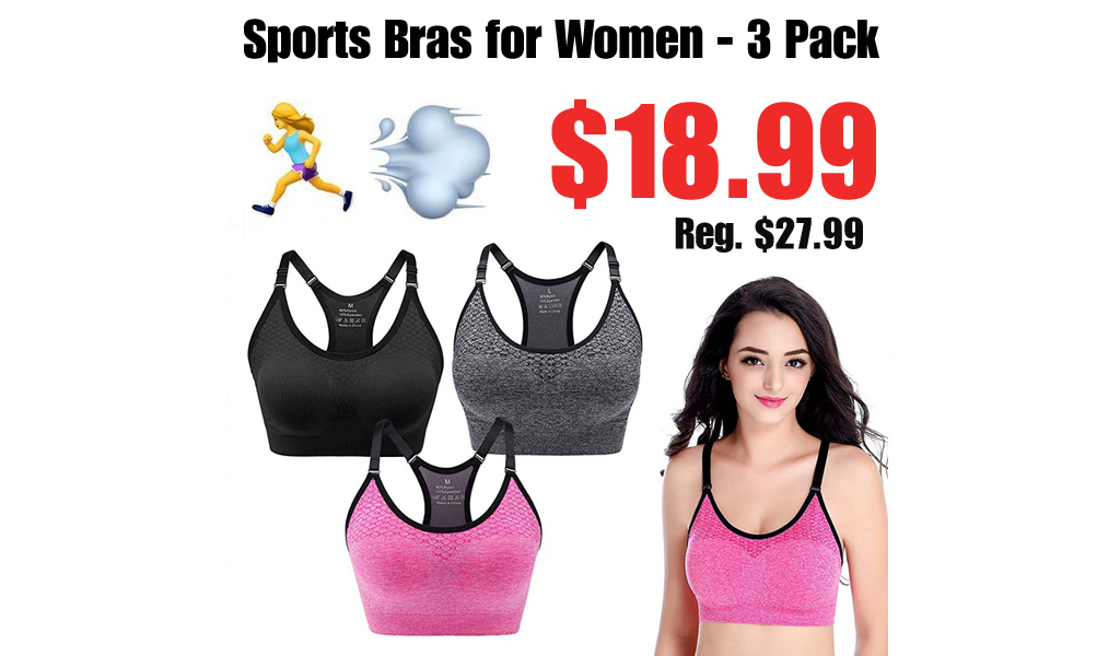 Sports Bras for Women - 3 Pack Only $18.99 Shipped on Amazon (Regularly $27.99)