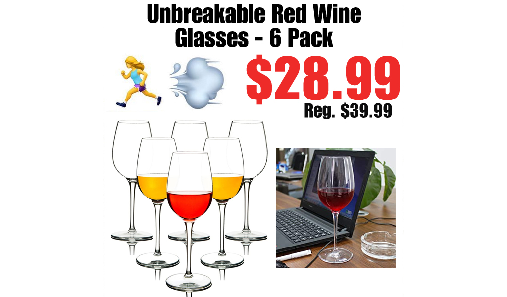 Unbreakable Red Wine Glasses - 6 Pack Just $28.99 Shipped on Amazon (Regularly $39.99)