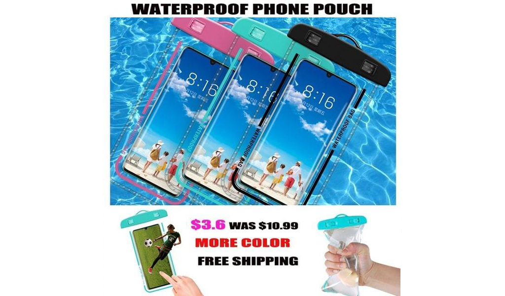 Universal Waterproof Touch Screen Phone Pouch 7.2 Inches For Phones+Free Shipping!